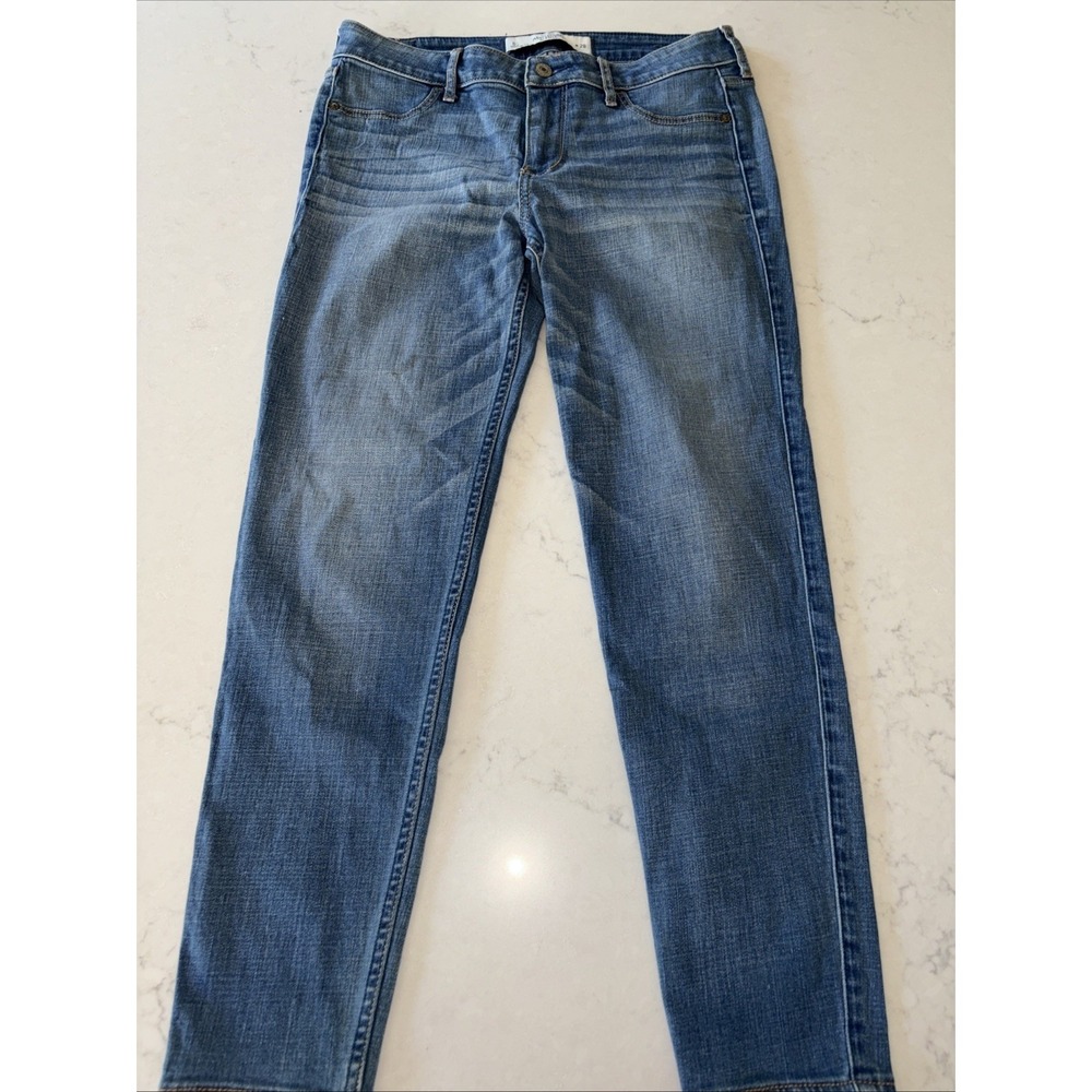 Abercrombie Womens 6 Jeans Skinny Straight Ankle Light Blue Denim 29x25 Jegging